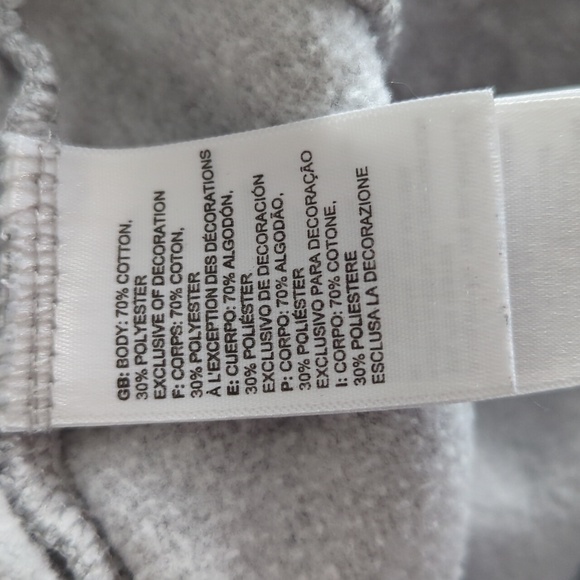 The North Face fleece hoodie gray small - Picture 4 of 7